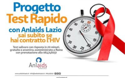 HIV: TEST ANONIMI E GRATUITI CON RISULTATO IN 20 MINUTI